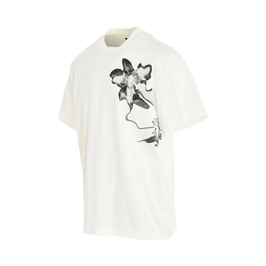 Flower Graphic T-Shirt in Off White