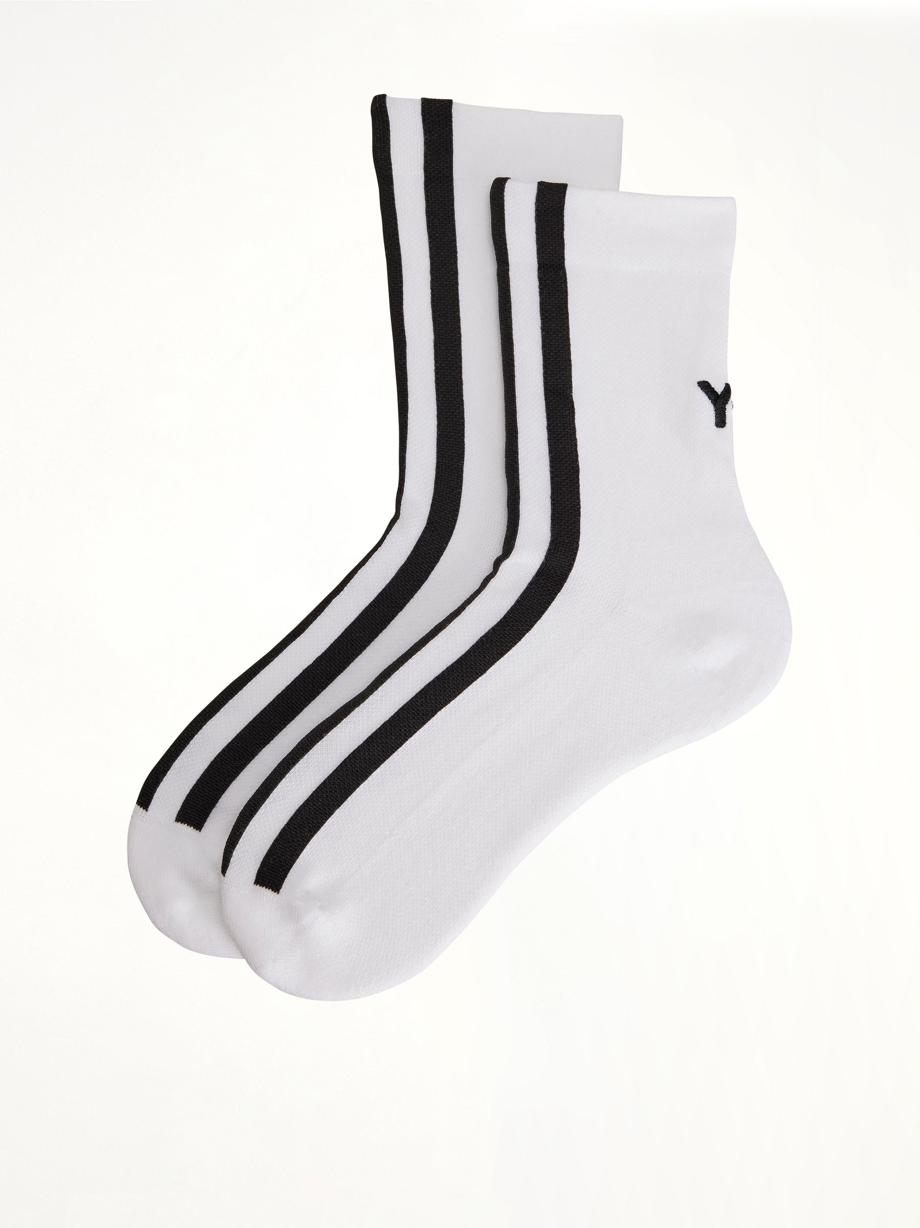Y-3 Stripe Socks in White