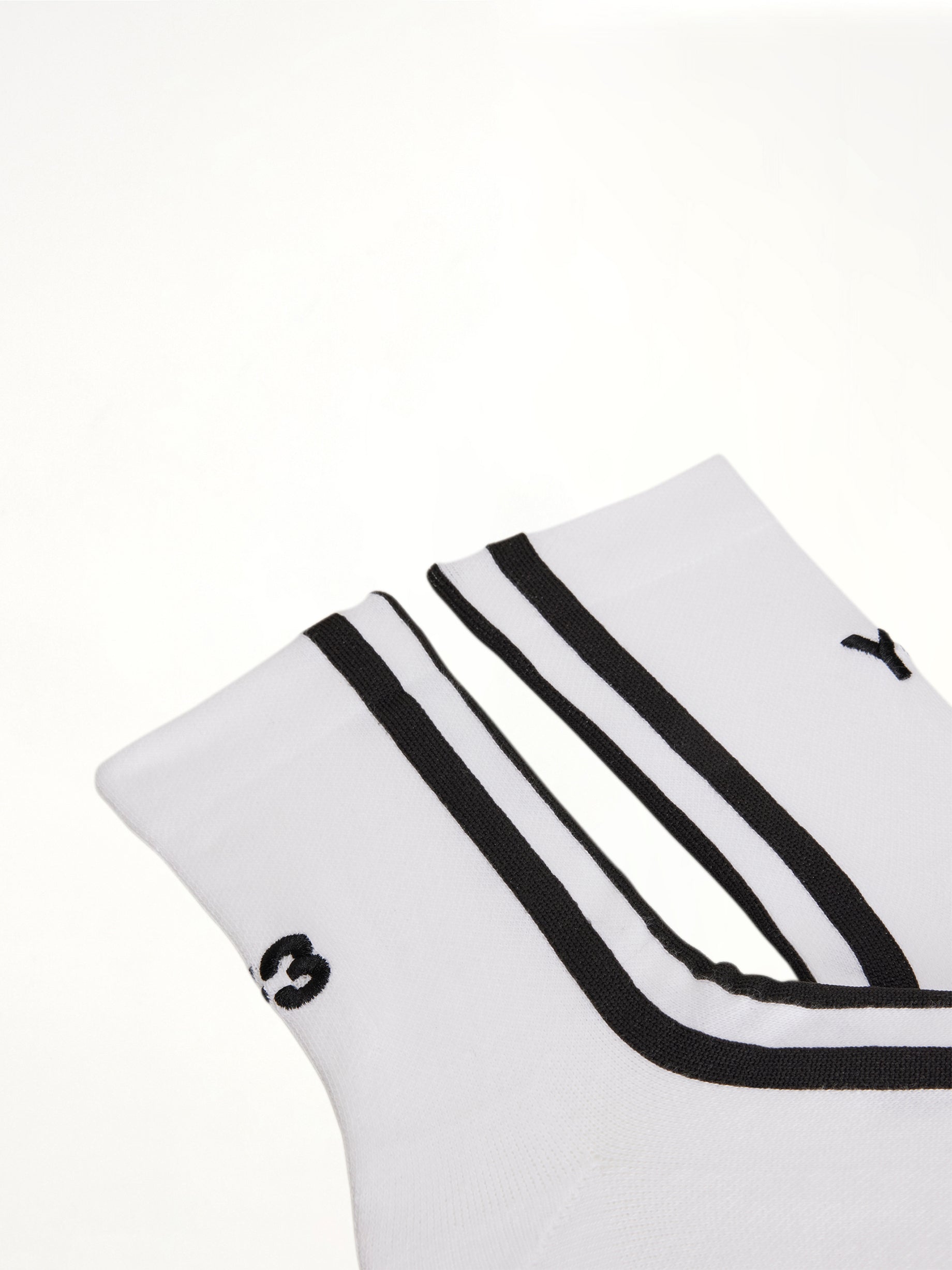 Y-3 Stripe Socks in White