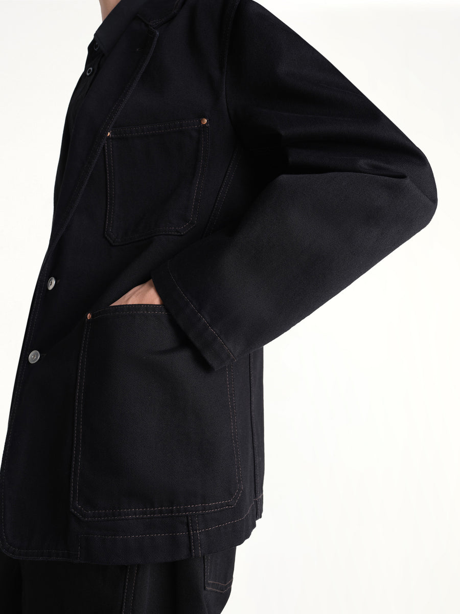 Single Breasted Tailored Jacket in Black