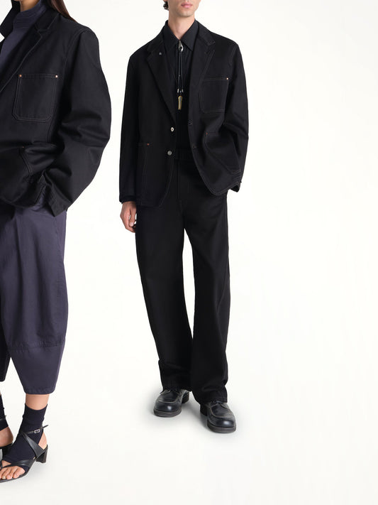Single Breasted Tailored Jacket in Black
