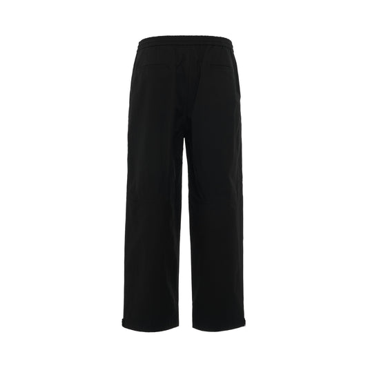 Flap Pocket Cotton Pants in Black