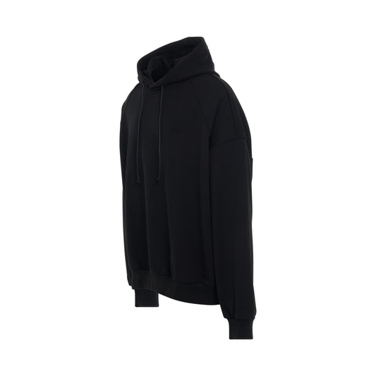 Oversized Cotton Hoodie in Black