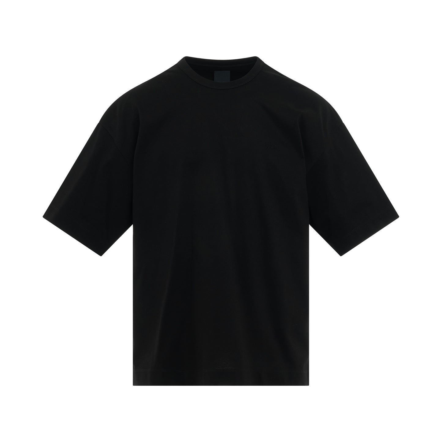 Complique Embroidered Cotton T-Shirt in Black