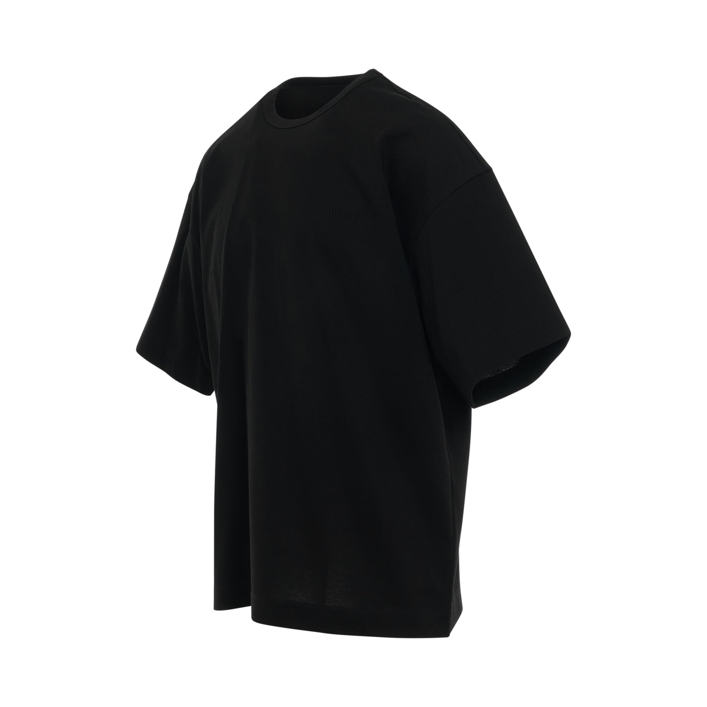 Complique Embroidered Cotton T-Shirt in Black