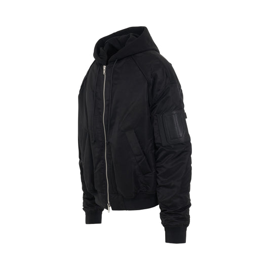 Hood Detachable MA-1 Jumper in Black