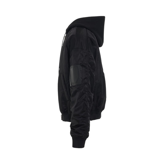 Hood Detachable MA-1 Jumper in Black