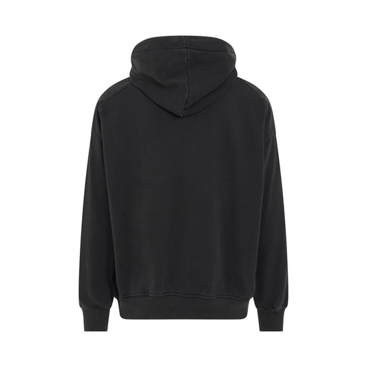 Garment Dyed Zip-Up Hoodie in Grey