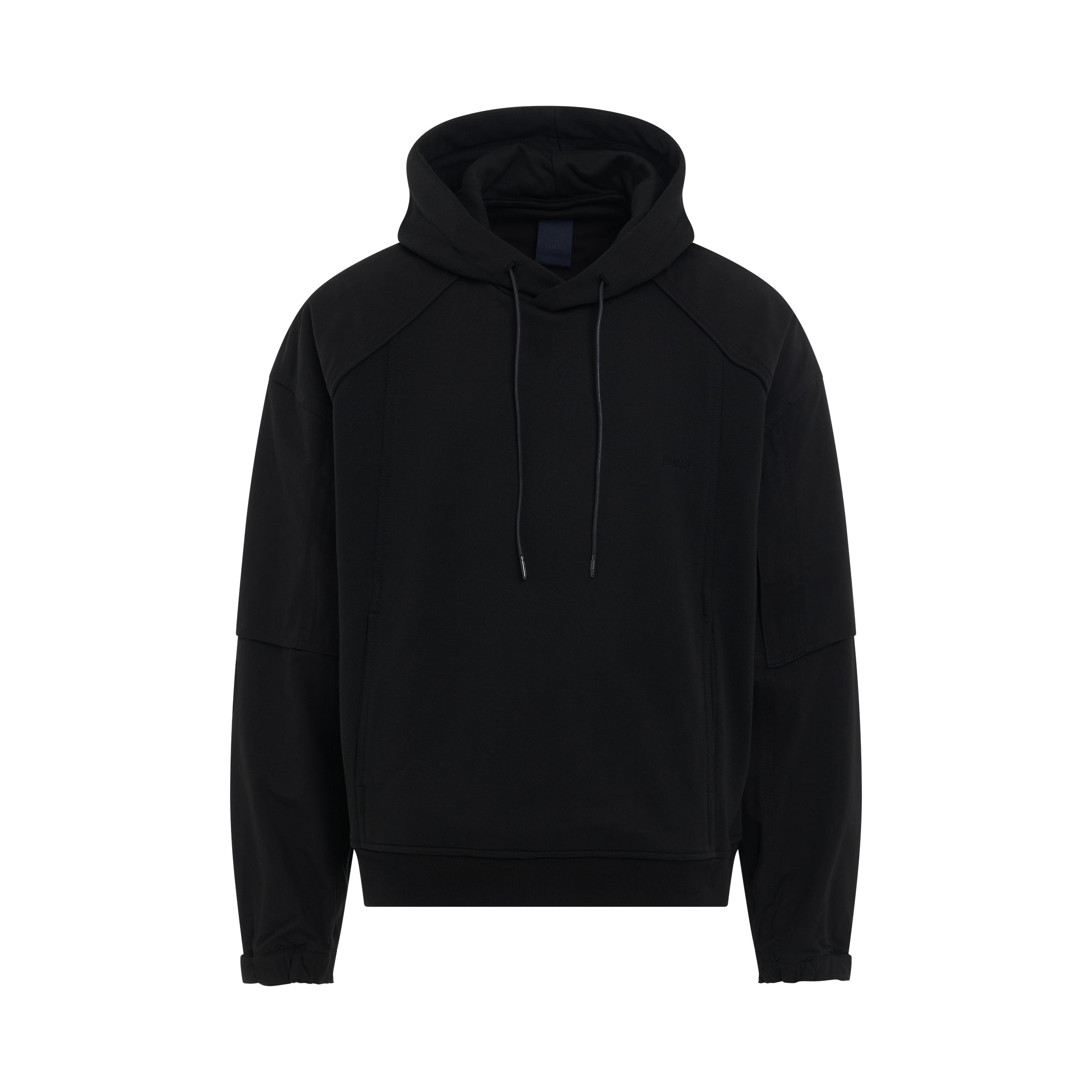 juunj cotton layered jersey hoodie in black 通常価格 $ 415 . 00 通常価格 $ 830 ...