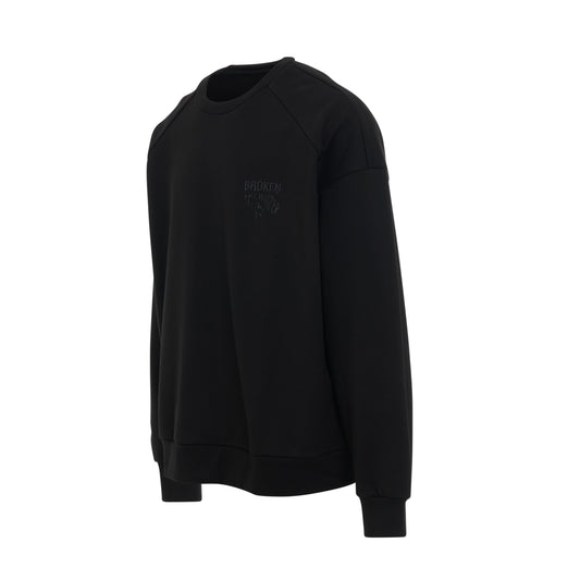 Brushed Cotton Sweatshirts in Black