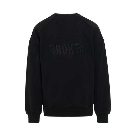 Brushed Cotton Sweatshirts in Black