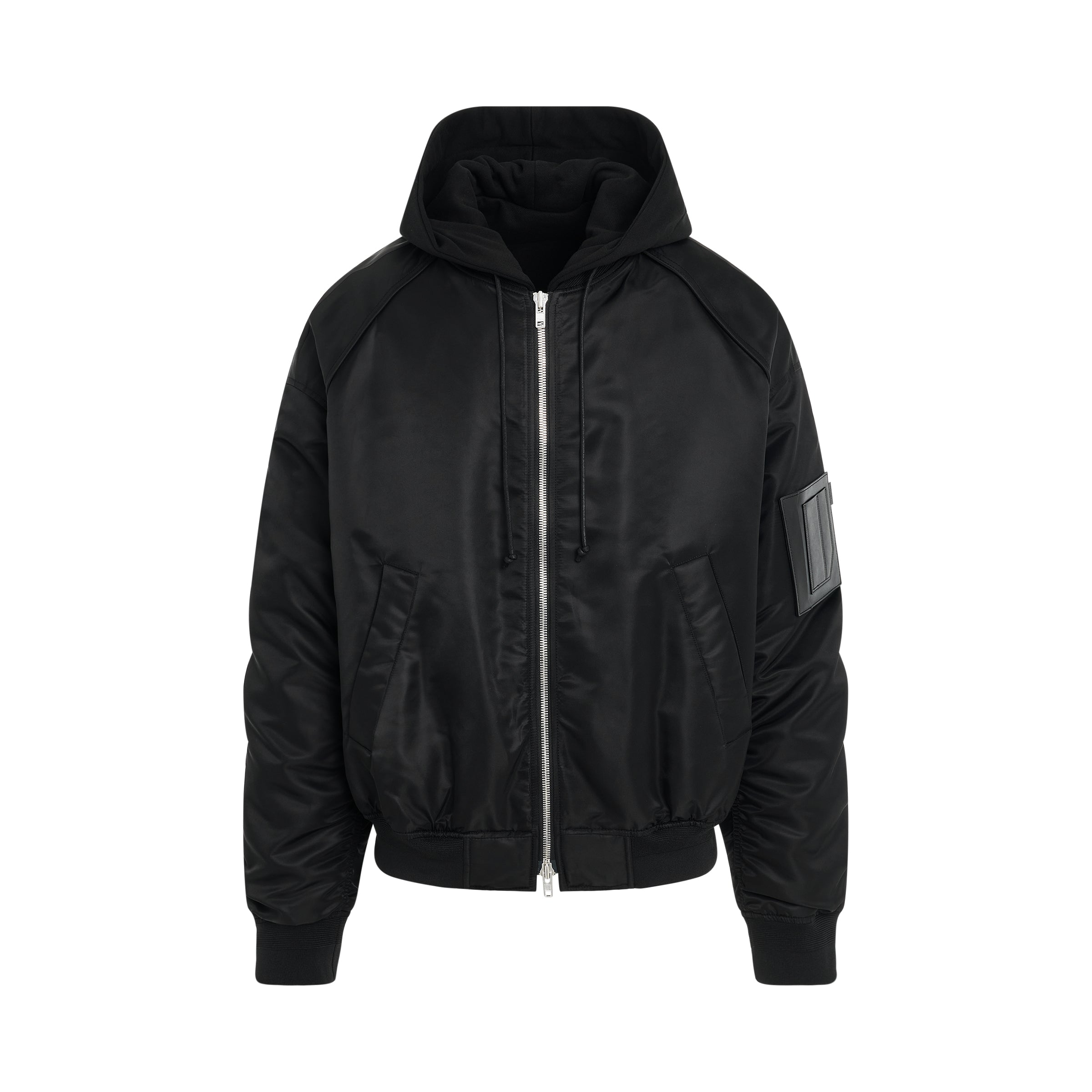 Hood Detachable MA-1 Jacket in Black