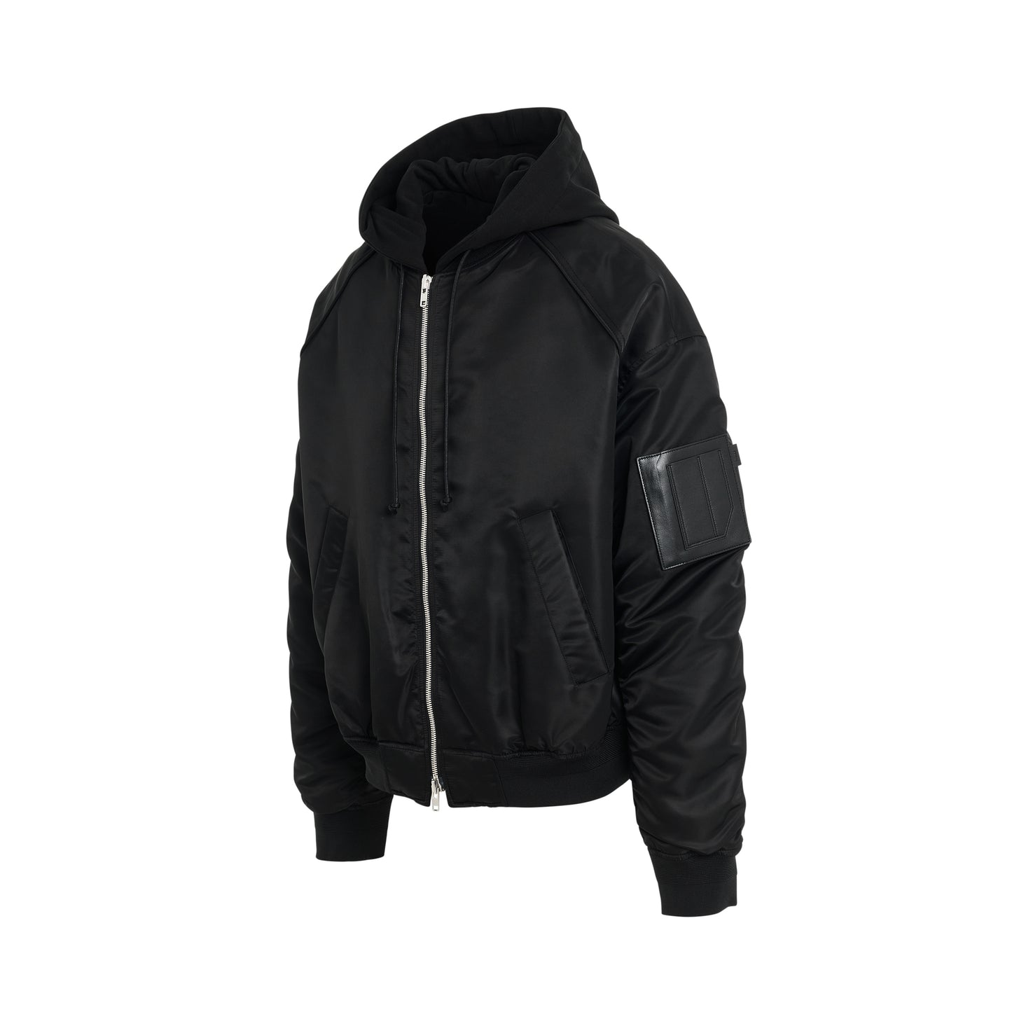 Hood Detachable MA-1 Jacket in Black