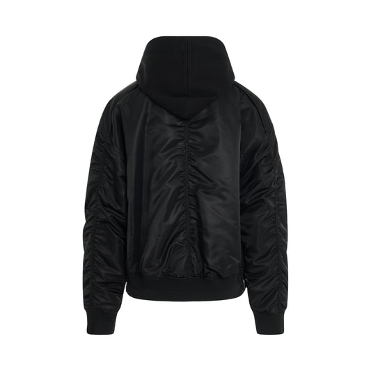 Hood Detachable MA-1 Jacket in Black