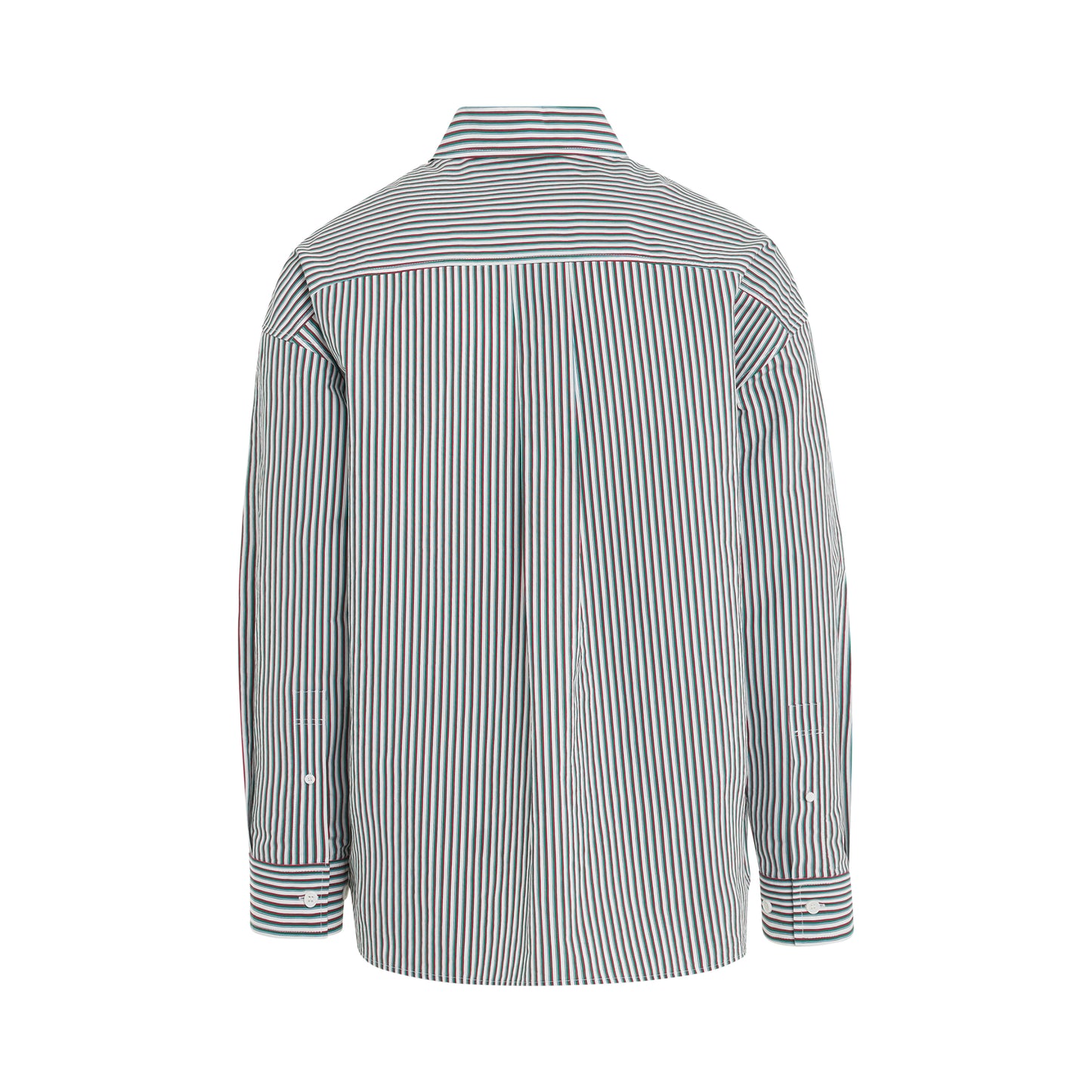 Loose Fit Stripe Classic Shirt in White