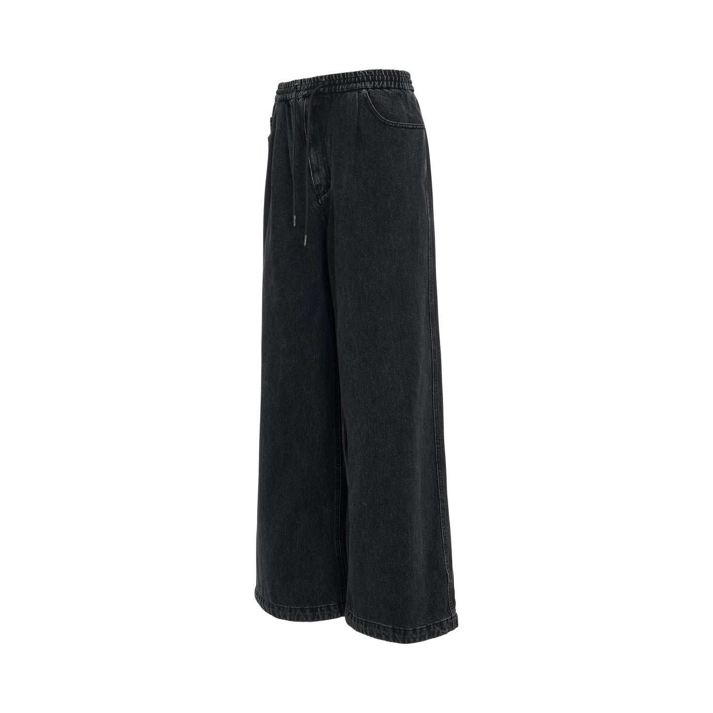 Eband Wide Denim Pants in Black