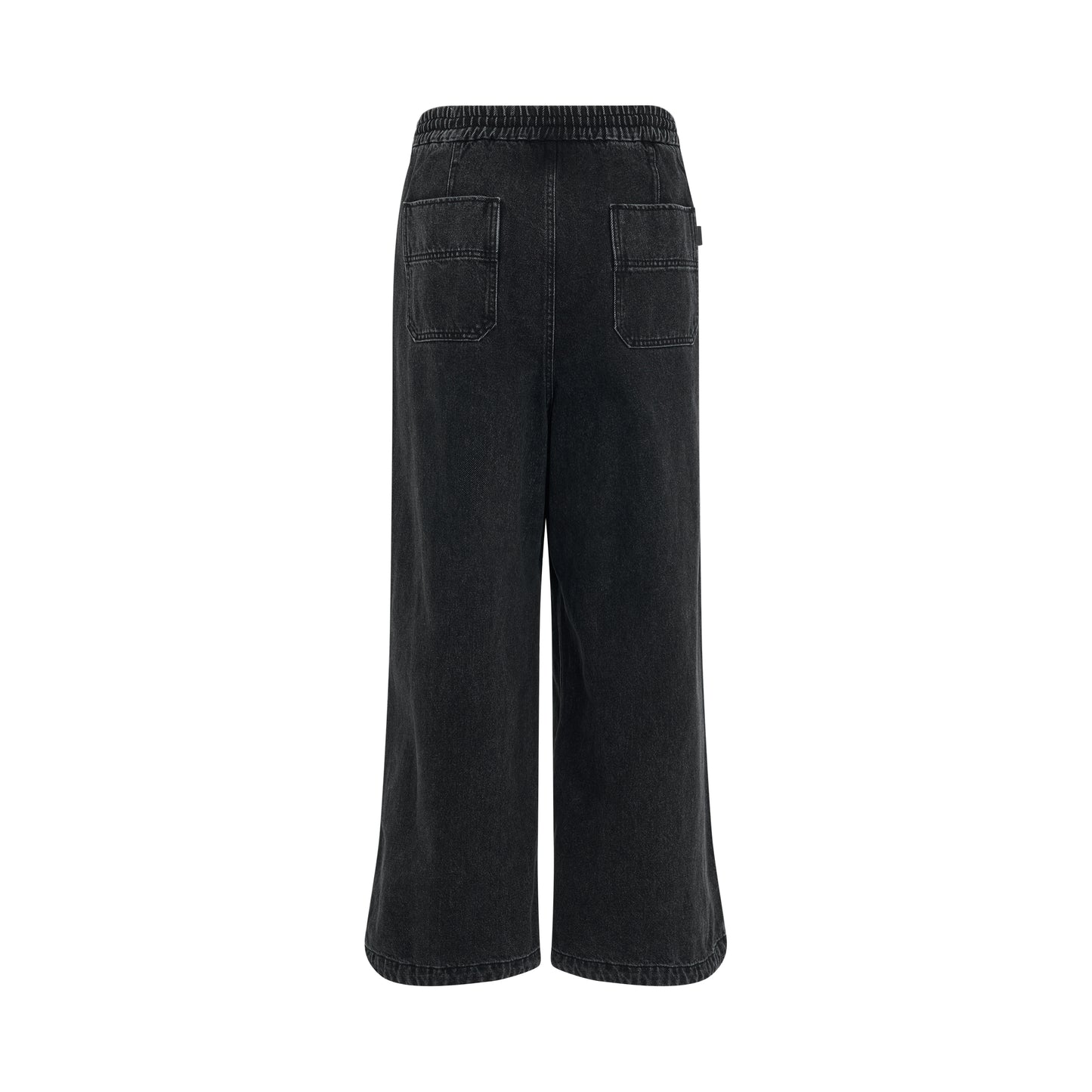 Eband Wide Denim Pants in Black