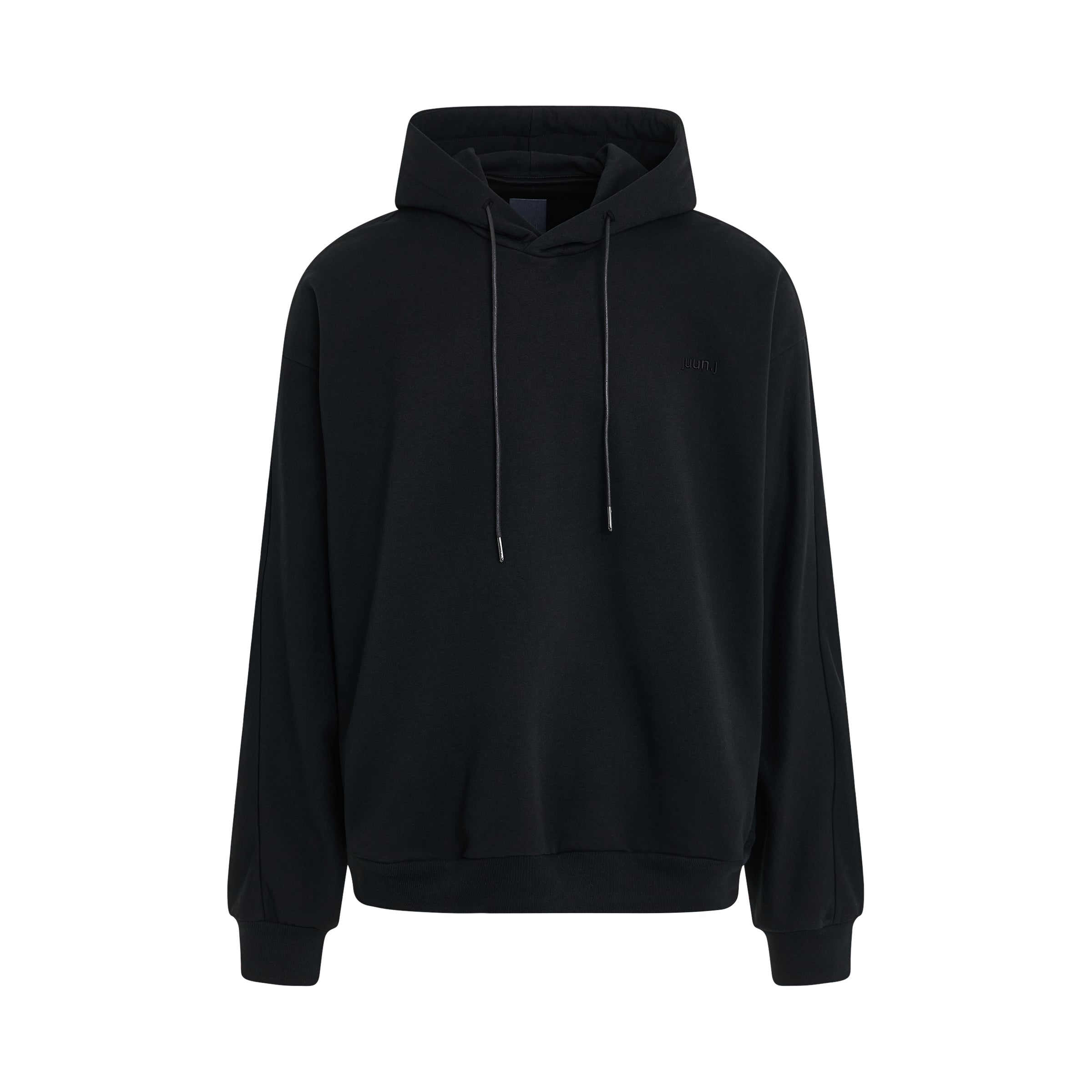 Essential Cotton Hoodie in Black