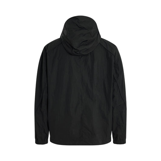 Hidden Pocket Side Zipper Jacket in Black