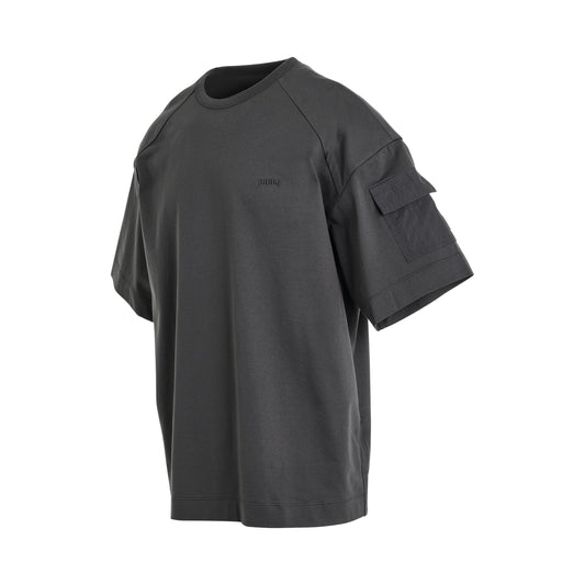 Sleeve Pocket T-Shirt in Grey