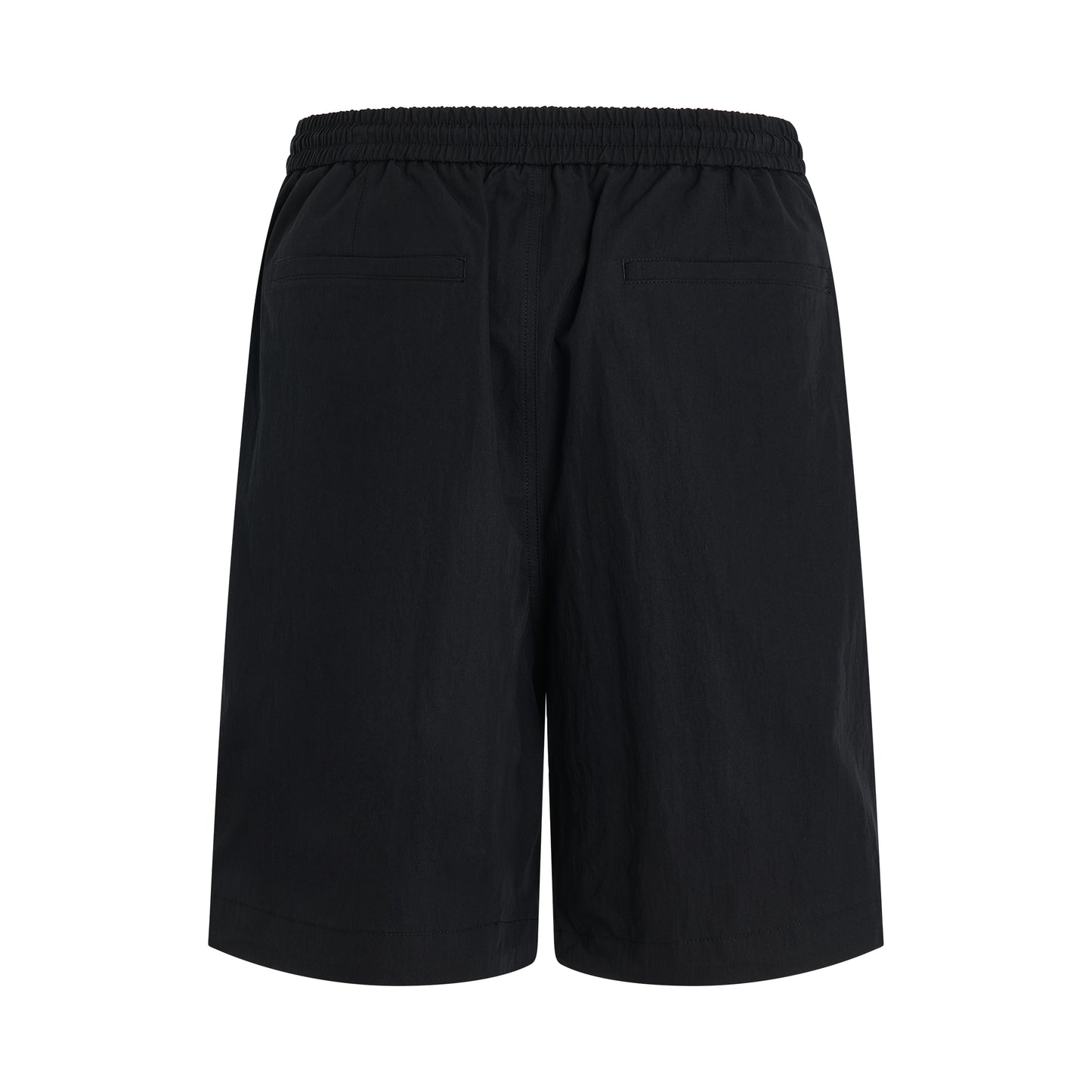 Cotton Side Zipper Shorts in Black