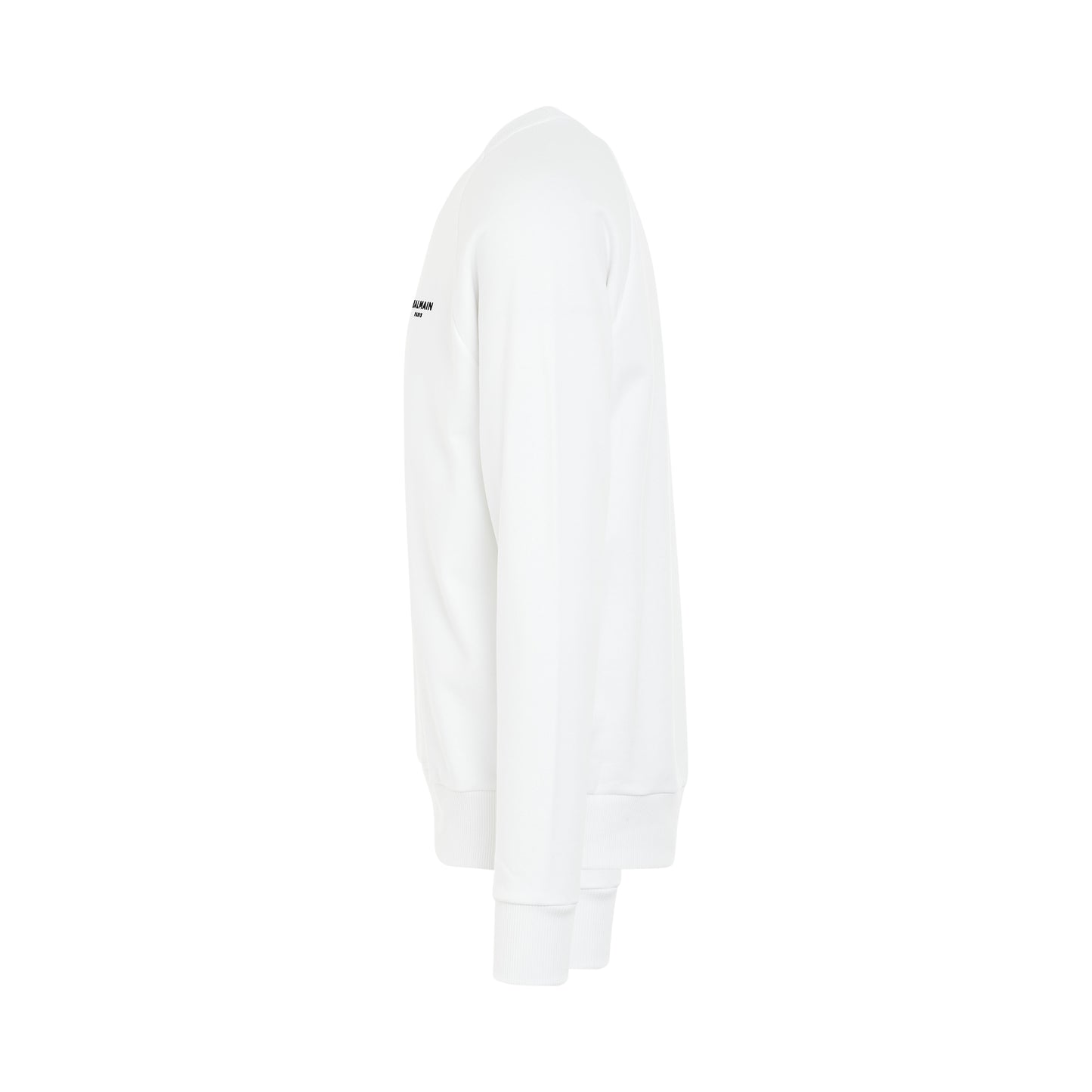 Classic Flock Logo Sweatshirt in White