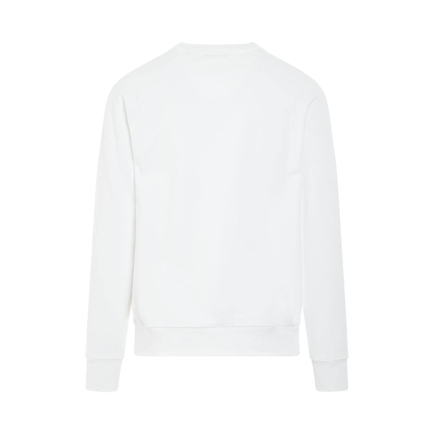 Classic Flock Logo Sweatshirt in White