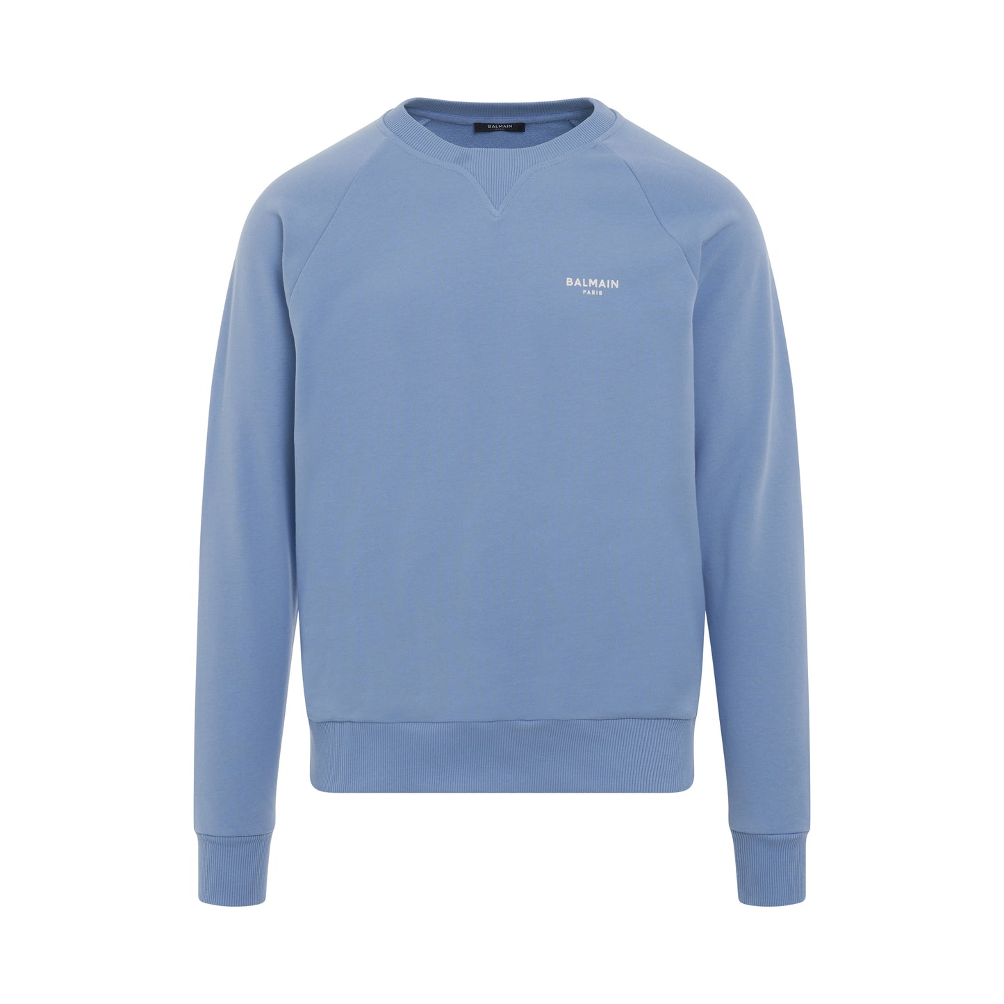 Classic Flock Logo Sweatshirt in Light Blue