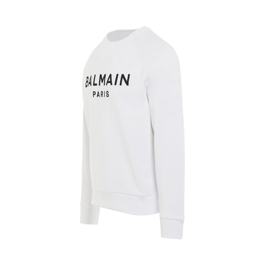 Printed Sweatshirt in White/Black