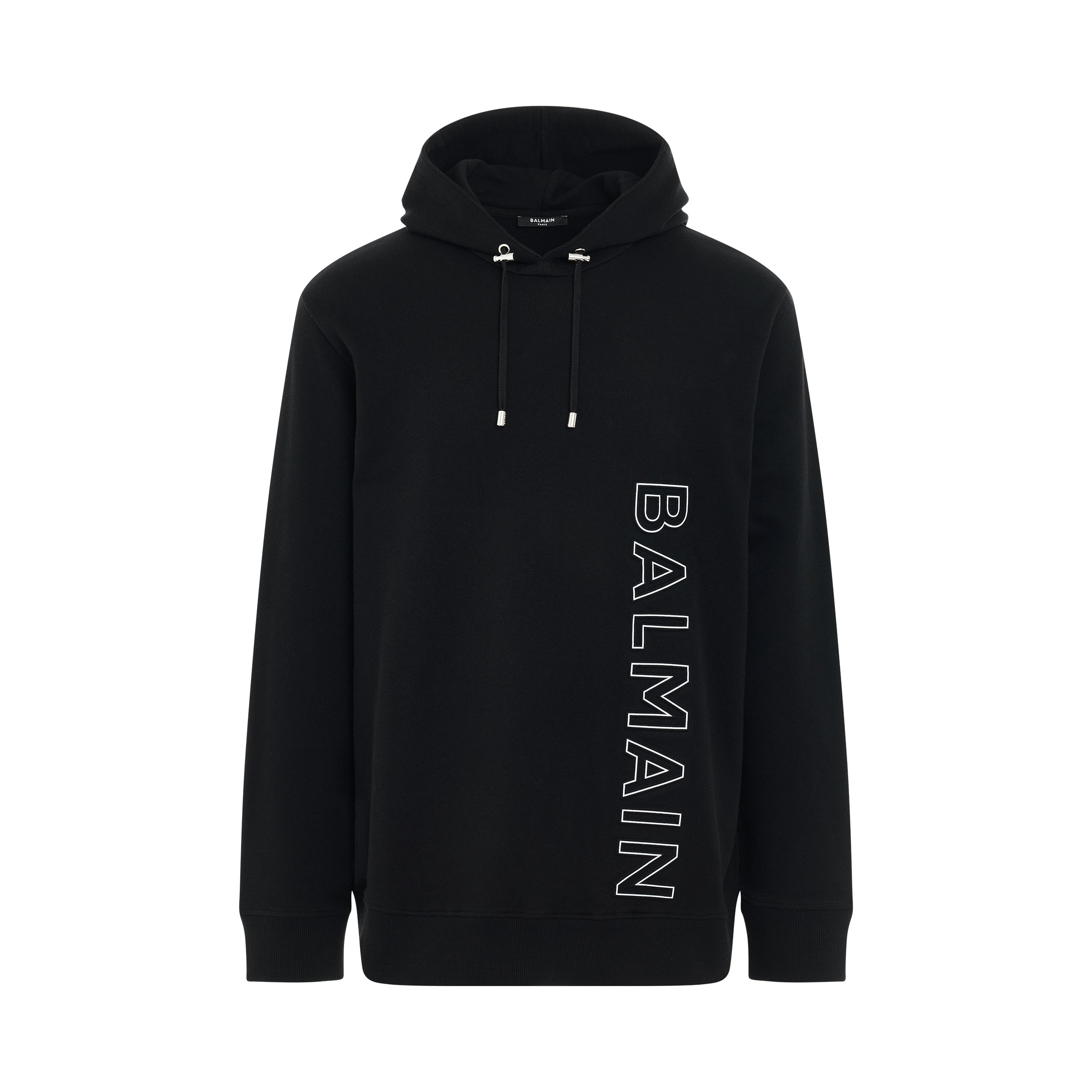 Embossed Reflect Logo Hoodie in Black