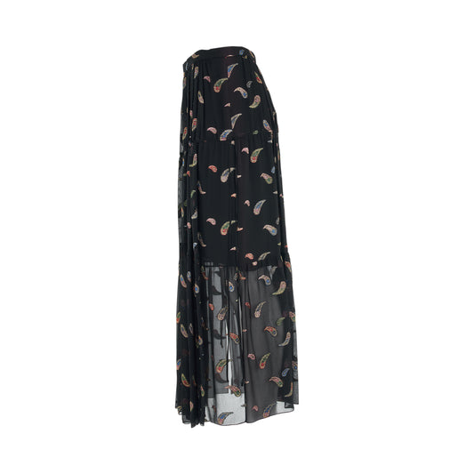 Skirt with Print in Black