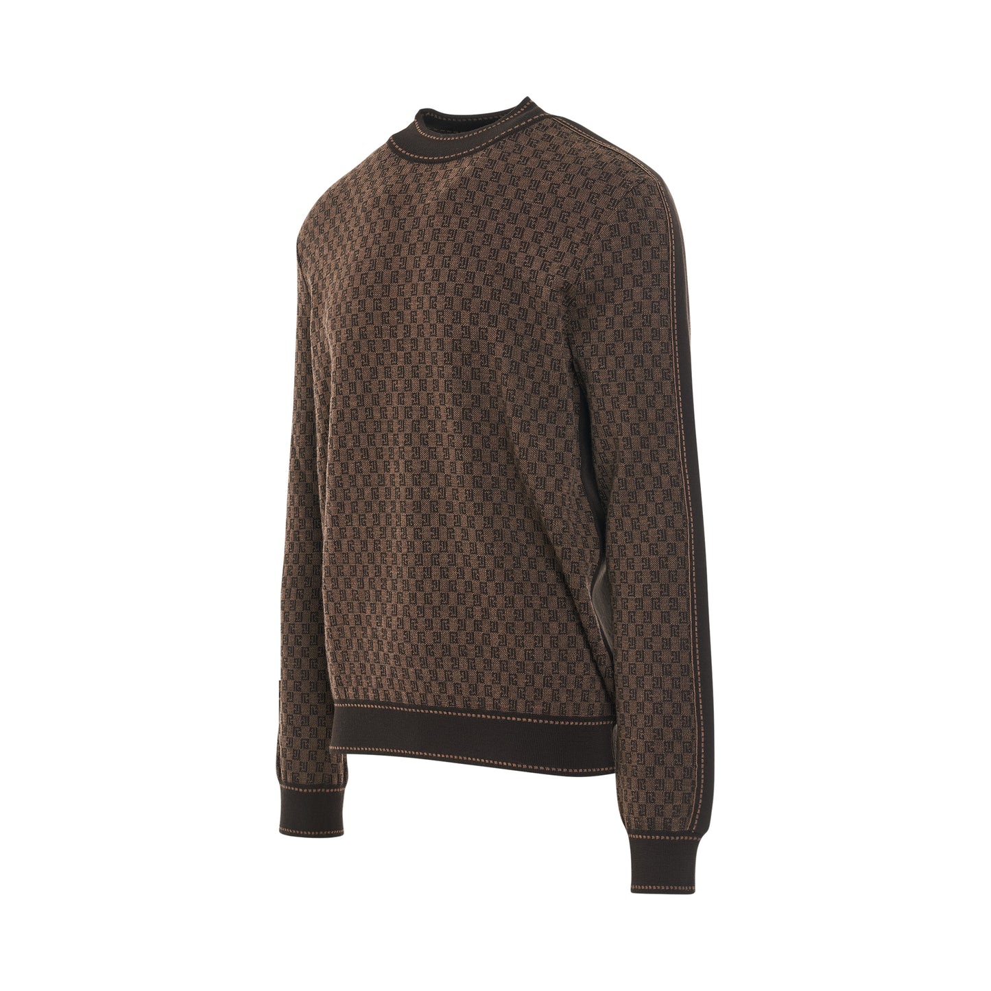 Monogram Wool Sweater in Brown