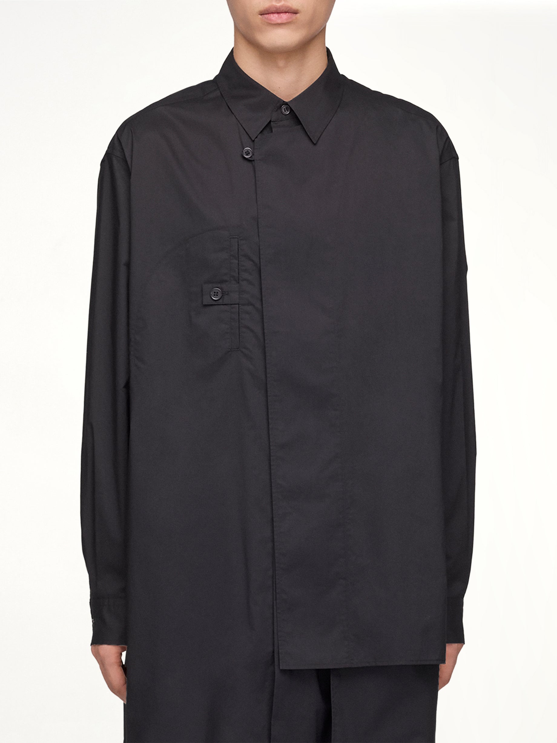 Adaptive Cotton Shirt in Black