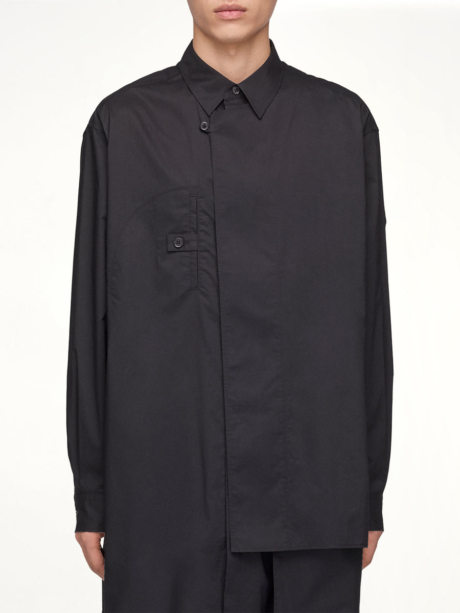 Adaptive Cotton Shirt in Black