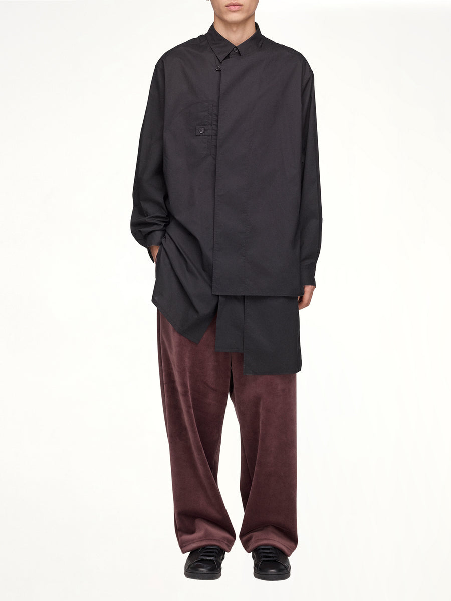 Adaptive Cotton Shirt in Black