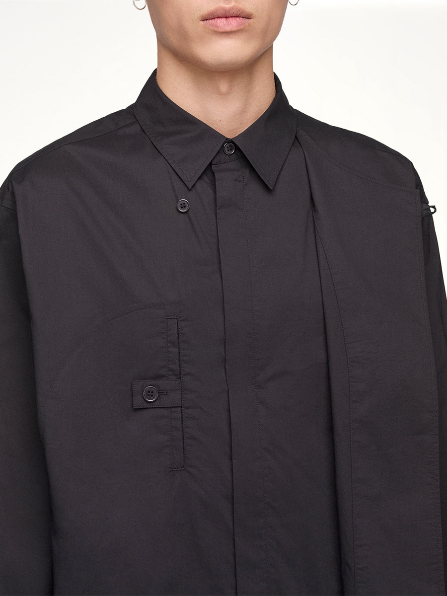 Adaptive Cotton Shirt in Black