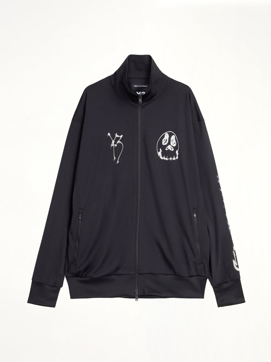 3 Stripes Skull Track Top in Black