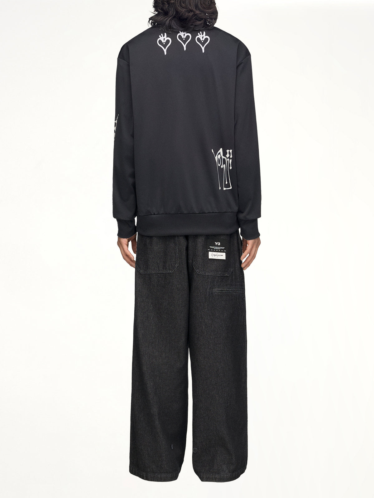 3 Stripes Skull Track Top in Black
