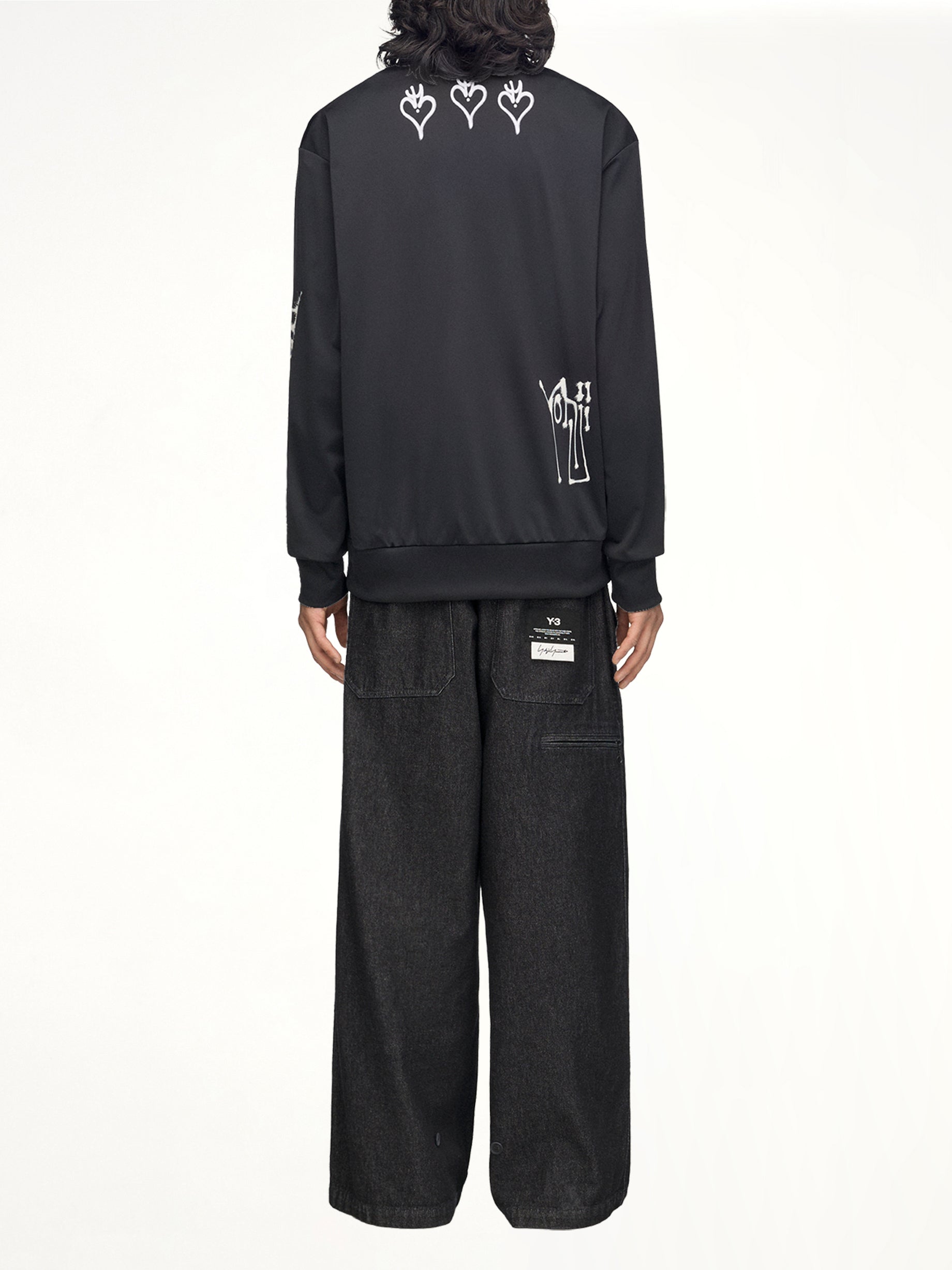 3 Stripes Skull Track Top in Black