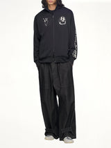 3 Stripes Skull Track Top in Black