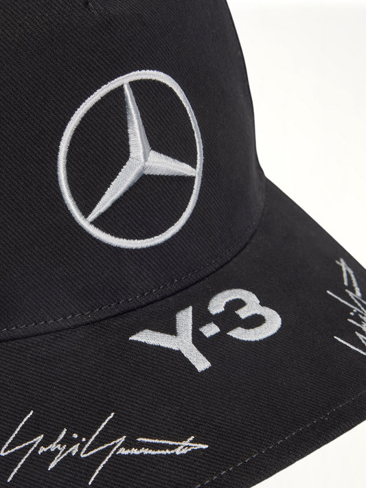 Y-3 x Mercedes Race Cap in Black