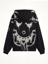Yaksha Graphic Zip Hoodie in Black