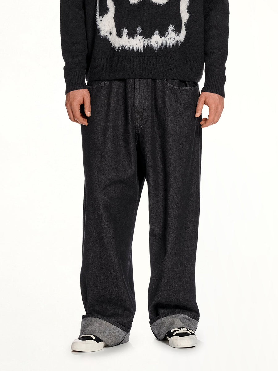Y-3 Denim Pants in Black