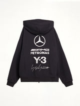 F1 黑色拉链连帽衫