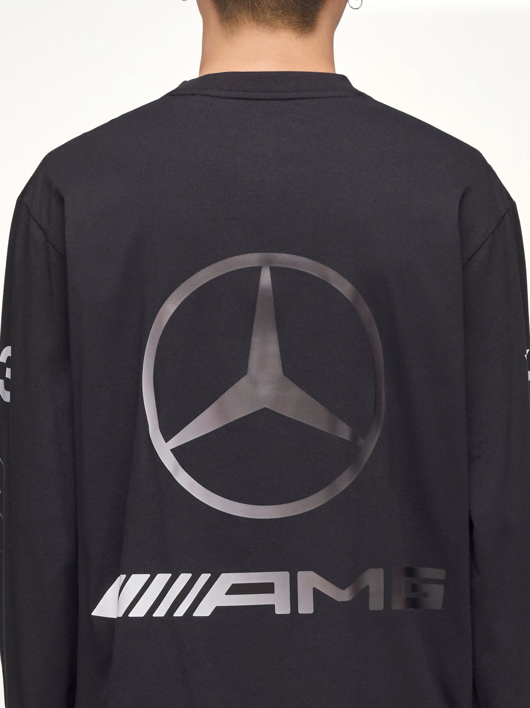 Y-3 F1 Chaos LS T-Shirt in Black Back View from MARAIS