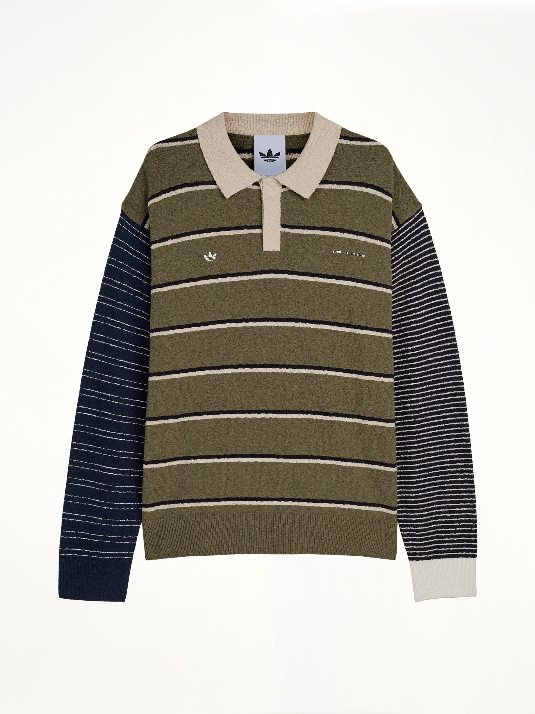 SONG FOR THE MUTE , Adidas x SFTM ADI007 LS T-Shirt in Olive Strata Product Photo from MARAIS