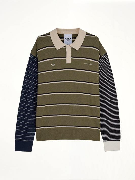 Adidas x SFTM ADI007 LS T-Shirt in Olive Strata