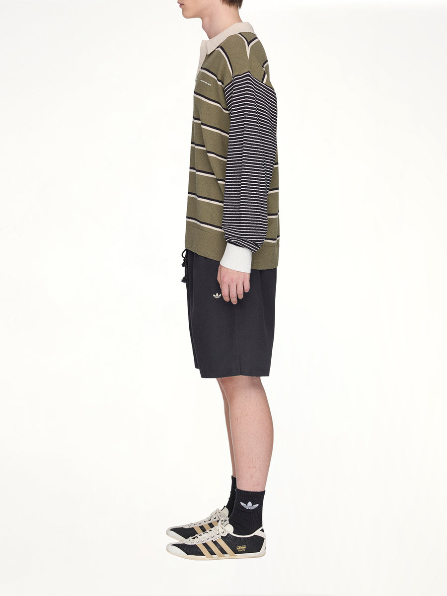 Adidas x SFTM ADI007 LS T-Shirt in Olive Strata