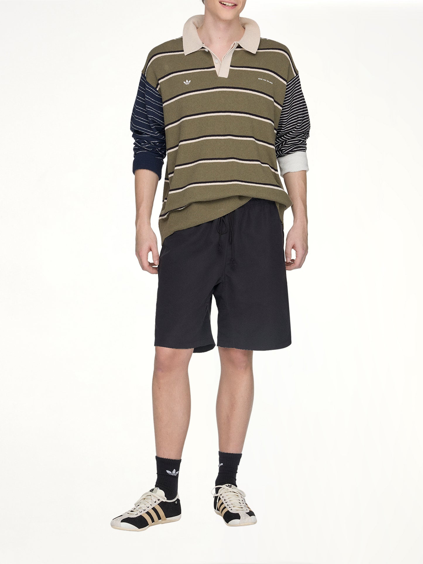 Adidas x SFTM ADI007 LS T-Shirt in Olive Strata