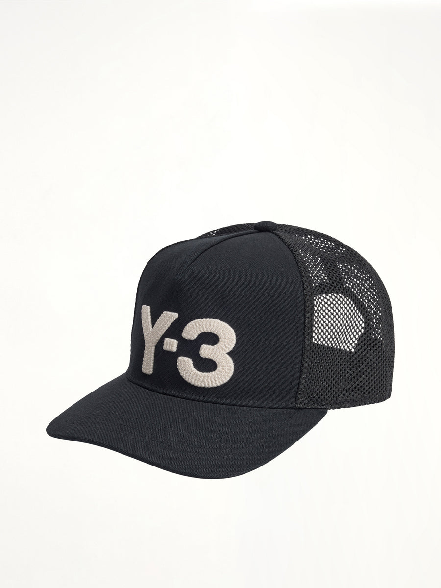 Y-3 Trucker Cap in Black